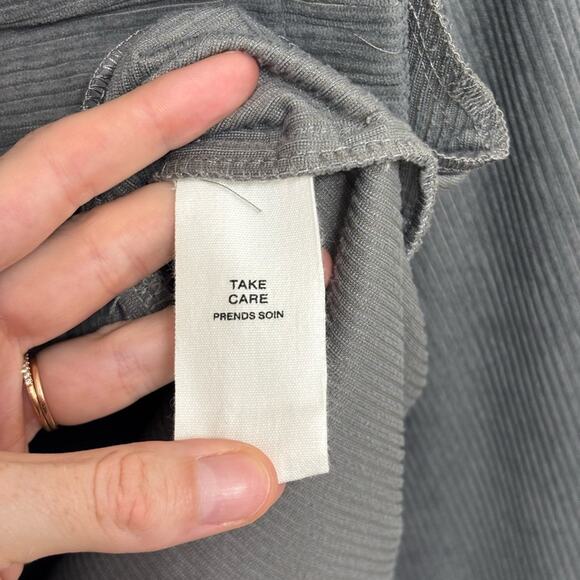 Avec Les Filles Gray Corduroy Shacket - Size M - Picture 6 of 7